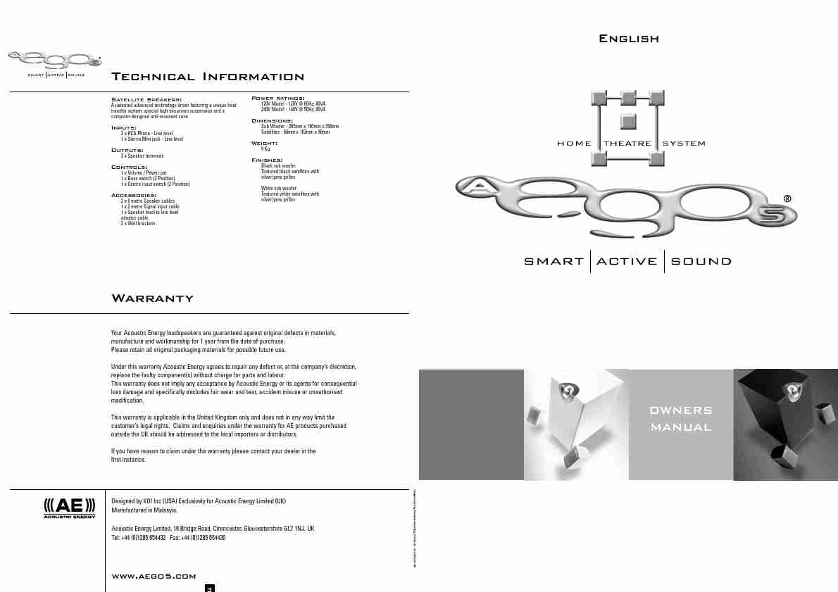 Acoustic Energy Home Theater System A Ego 5-page_pdf